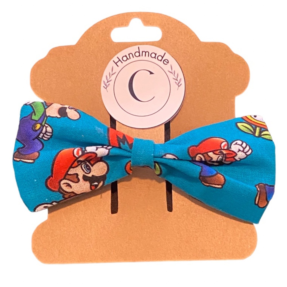 Bundle set 4x Mario hair accessories Handmade